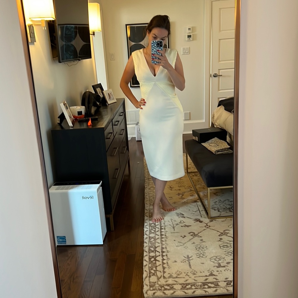 Cushnie and Ochs Pencil dress - with white pleather detail